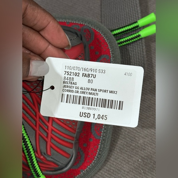 Gucci GG Nylon Belt Bag 'Grey/Multicolor' - Picture 9 of 14